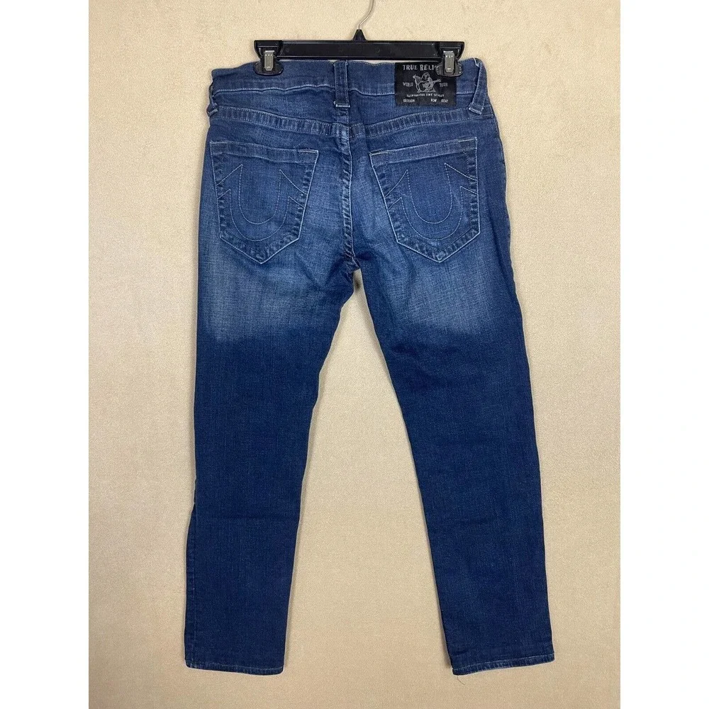 True Religion Rocco Relax Skinny‎ Jeans Mens 31 Mid Rise Blue Denim